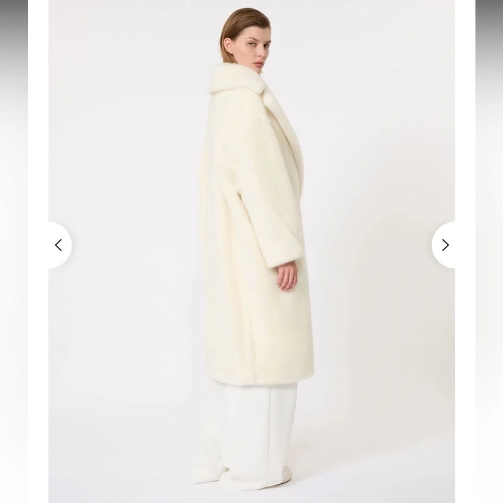 Max Mara Teddy Bear Icon Coat White- Size S - Picture 3 of 11